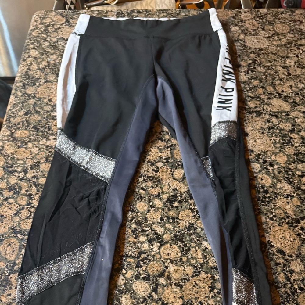Victoria's Secret Black and Gray Leggings